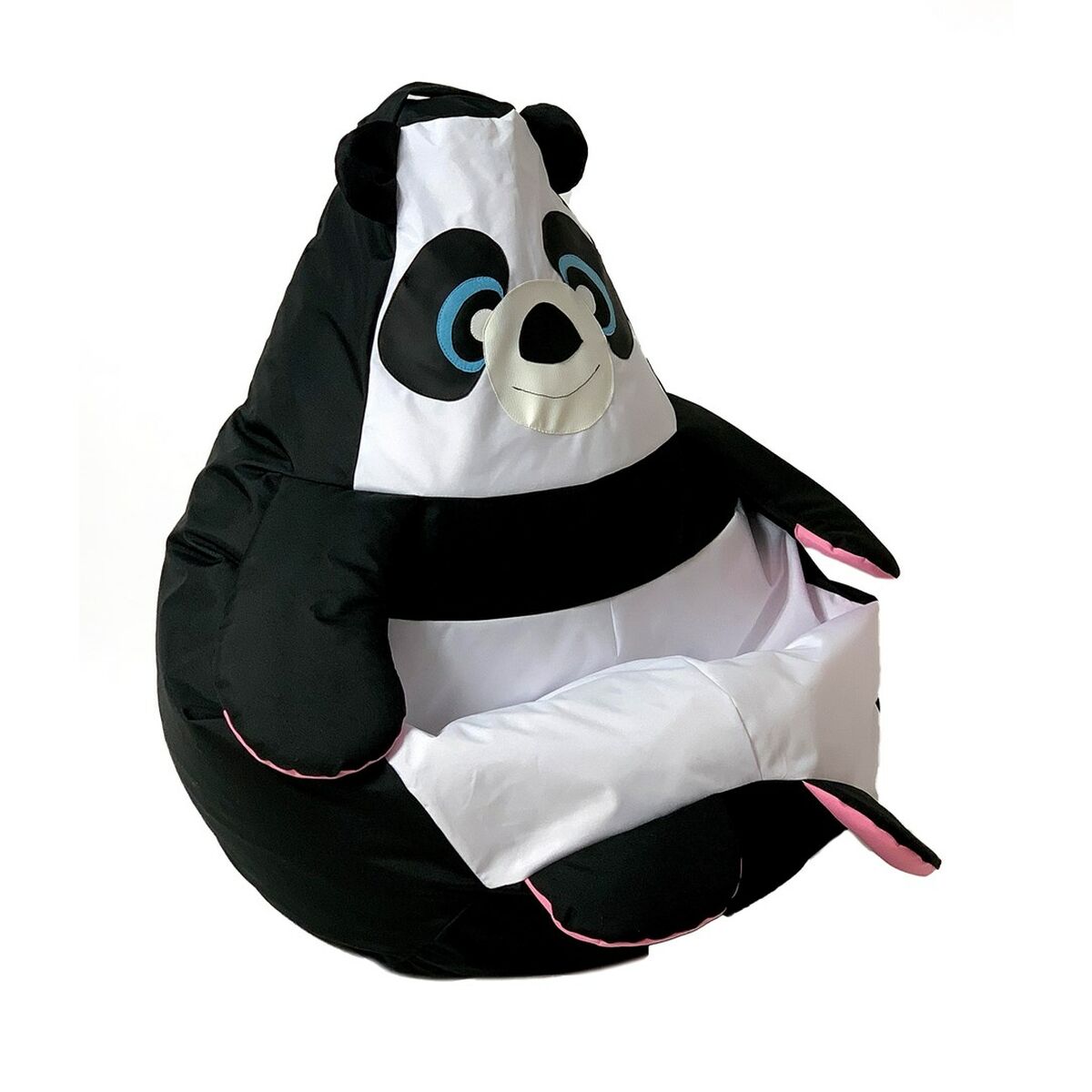 Puf GO GIFT Hvid Sort Oxford 105 x 80 cm